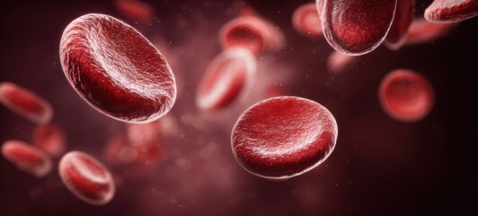 The Red Blood Cells Floating Through Plasma In A Detailed Medical Illustration