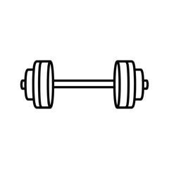 Illustration of a dumbbell isolated on, a weightlifting equipment for strength training