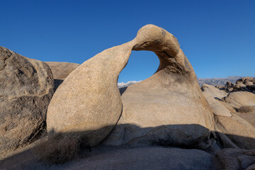 Mobius Arch, ,Desert Rock Arch Illuminated by the Sun