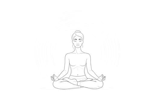 Woman meditating for inner peace and mindfulness