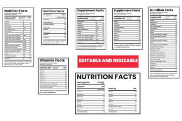 nutrition facts,supplement facts label,vitamin facts ,nutrition fact template canada supplements