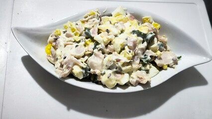 Salad creamy ingredients