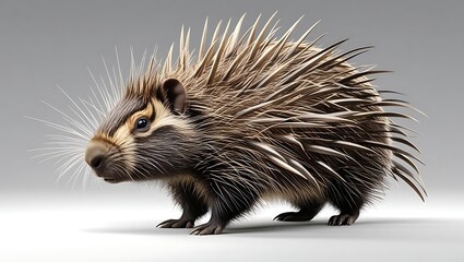 Cute Spiky Hedgehog Small Forest Animal Portrait