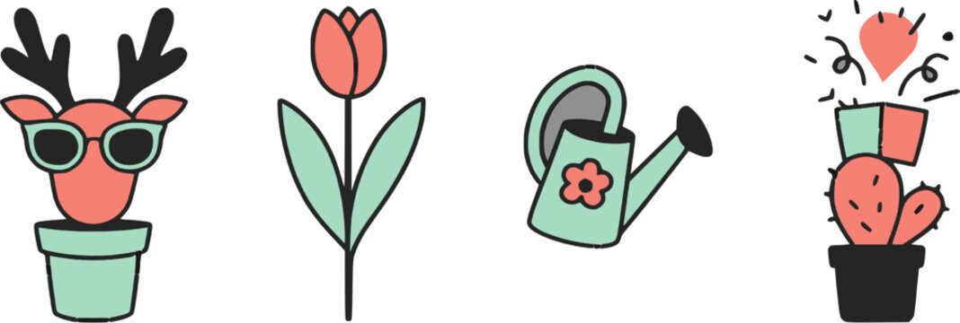 Abstract red geometric illustration with clean lines