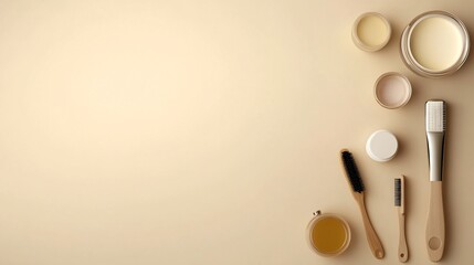 Hair Preparation Tools and Materials Displayed