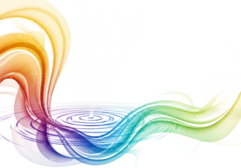 Vibrant abstract water ripples burst of color design