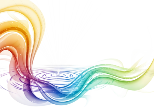 Vibrant abstract water ripples burst of color design