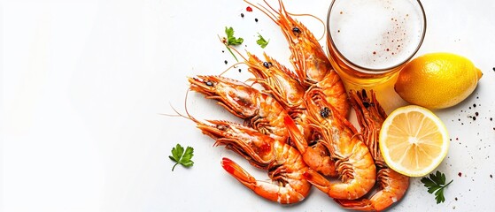 Exquisite Boiled River Shrimp Delicacy Presentation