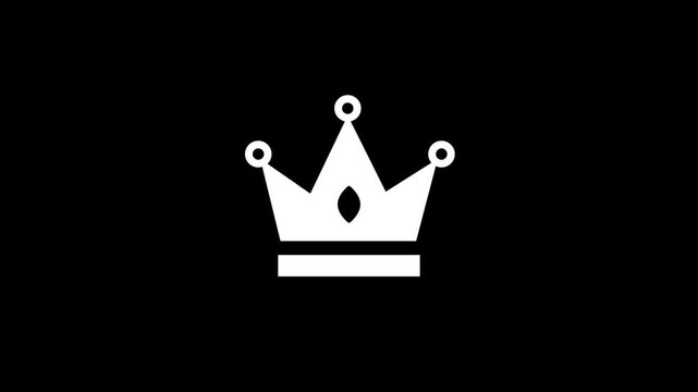 Crown Icon Animation &ndash; Royal Symbol Motion Graphic 4K Video