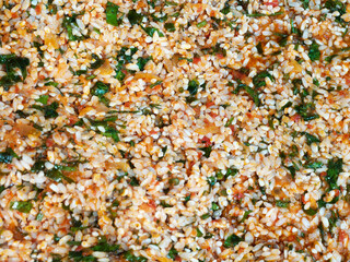 Egyptian Mahshi Rice Mixture, Traditional Middle Eastern Food