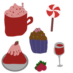 set of cakes for Christmas 