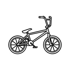 Fototapeta premium Line art of a bmx bike isolated on for graphic design