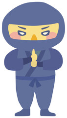 かわいい忍者のイラスト ベクター素材