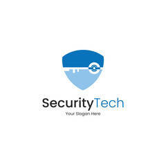 shield with key combine icon design for cybersecurity and tech brand identity