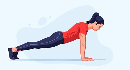 Woman performing a plank exercise for core strength and fitness