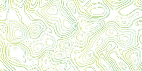 Abstract topographic contour map pattern with flowing organic shapes and vibrant green and yellow gradients on a white background, ideal for modern design and nature-themed visuals