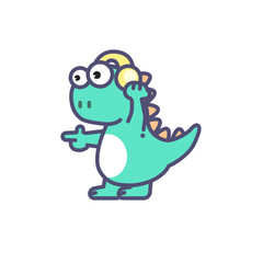 Dinosaurus on white background