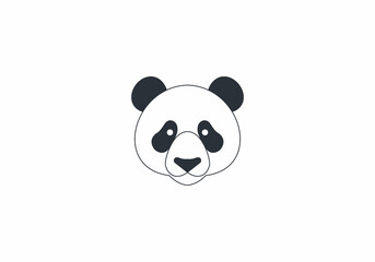 Professional panda face logo, featuring a close-up of the logo to enhance the texture and depth of the vector logo.