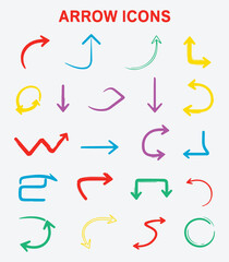 Bright Sketchy Arrow Icon Collection