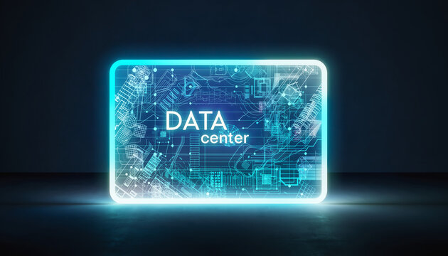 Data Center: A stylized image captures the essence of data storage, security, and the digital realm. - Powered by Adobe