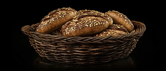 Gourmet Bread Basket with Baguette and Bagel