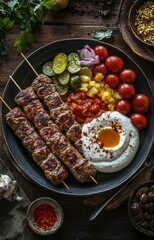 Exquisite Beyti Kebab Platter with Ayran