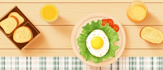 Delicious Breakfast Plate with Fried Egg