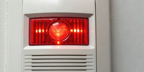 Gas Leak Red emergency light mounted on a wall, indicating alert or warning status.