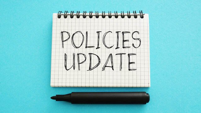 Policies update concept or New rules is shown using the text