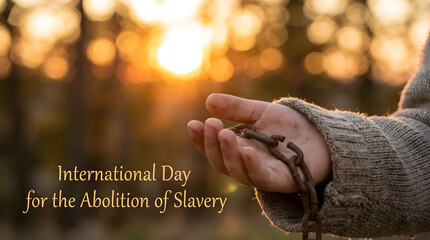 Breaking Free from Oppression Powerful Image for Abolition of Slavery Day