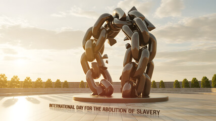 Monument of Freedom Symbolic Sculpture for the International Day for the Abolition of Slavery