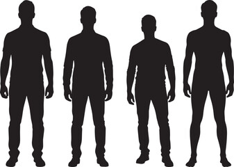 silhouettes of men