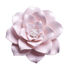 Clean white background flower &ndash; hyper-realistic botanical photography with crisp details and soft natural lighting