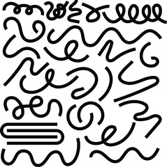 Abstract Seamless Pattern Featuring Black Lines on White Background