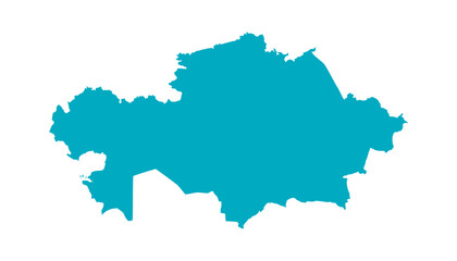 Fototapeta premium Kazakhstan Blue Map Design. Kazakhstan Map Vector Illustration. Perfect for infographics, presentations, and educational materials