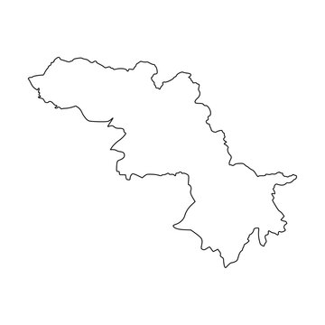 Kurdistan Outline Map Design. Kurdistan Map Vector Illustration. Perfect for infographics, presentations, and educational materials