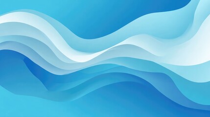 Blue Flowing Wave Abstract Background	