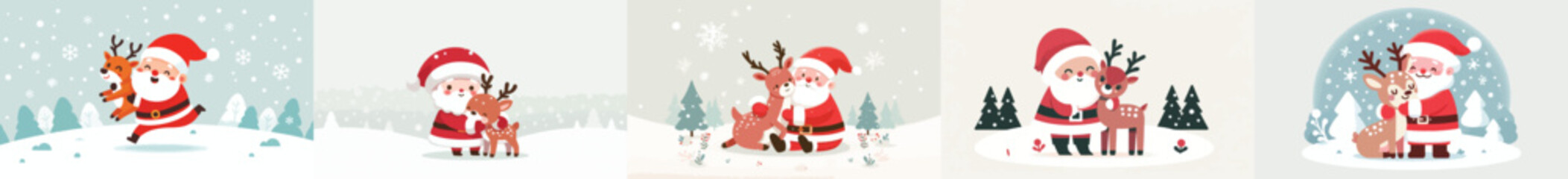 vector santa claus hu reindeer © My_Vector