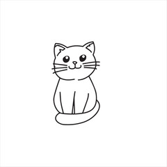 modern cat cartoon illustration