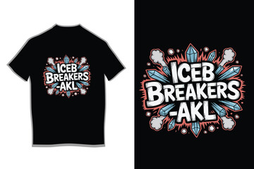 Ice Breakers AKL Cartoon Bubble Lettering Design