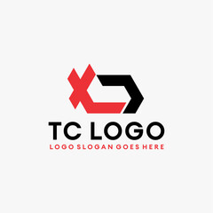 TC Letter monogram logo vector image