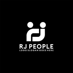 RJ People community logo vector image