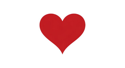 Red heart shape isolated on transparent background, a symbol of love and affection