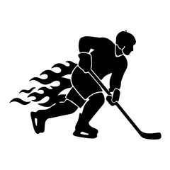 hockey player silhouette