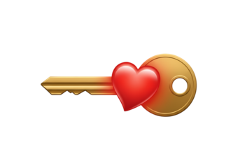 Unlock your heart with this golden key of love