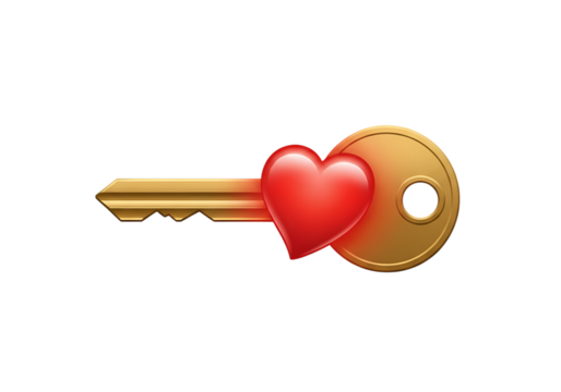Unlock your heart with this golden key of love