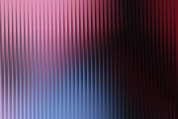 Abstract vertical corrugated surface with pink and blue gradient light