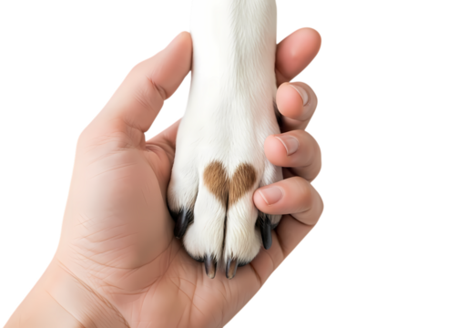 Heartwarming bond of love between human and dog paw