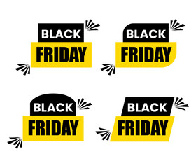 Black Friday Sale Banner Collection.