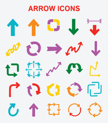 Multicolor Abstract Arrow Shape Bundle